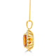 6.54ct Sphalerite Pendant with 0.74tct Diamonds set in 14K Yellow Gold