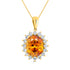 6.54ct Sphalerite Pendant with 0.74tct Diamonds set in 14K Yellow Gold