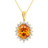 6.54ct Sphalerite Pendant with 0.74tct Diamonds set in 14K Yellow Gold