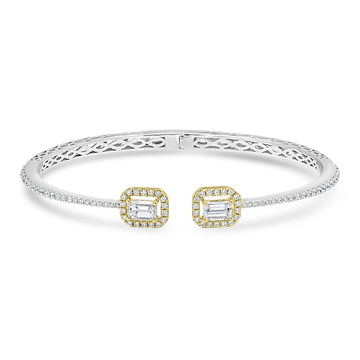 0.94tct Diamond Bangles with 0.84tct Diamond set in 14K White Gold