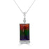 5.93ct Ammolite Pendant with 0.12tct Diamonds set in 14K White Gold