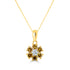 0.57tct Green Diamond Pendant with 0.1tct Diamonds set in 14K Yellow Gold