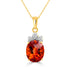 3.1ct Citrine Pendant with 0.05tct Diamonds set in 14K Yellow Gold