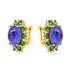 20.58tct Morganite Earring with 0.45tct Diamonds set in 14K Yellow Gold