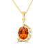2.25ct Citrine Pendant with 0.03tct Diamonds set in 14K Yellow Gold