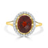 2.21 Citrine Rings with 0.2tct Diamond set in 14K Yellow Gold