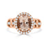 2.4ct Morganite Rings with 0.36tct Diamond set in 14K Two Tone Gold