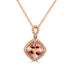 2.54ct Morganite Pendant with 0.21tct Diamonds set in 14K Rose Gold