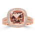 2.25ct Morganite Rings with 1.05tct Diamond set in 14K Rose Gold