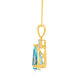 2.04ct Aquamarine Pendant with 0.14tct Diamonds set in 14K Yellow Gold