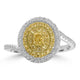 0.21ct Diamond Rings with 0.57tct Diamond set in 18K Two Tone Gold