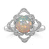 1.58ct Opal Rings with 0.05tct Diamond set in 14K White Gold