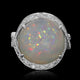14.25ct Opal Ring with 0.26tct Diamonds set in 14K White Gold