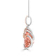 4.43ct Morganite Pendant with 0.15tct Diamonds set in 14K Two Tone Gold