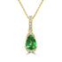 1.12ct Tsavorite Pendants with 0.06tct Diamond set in 14K Yellow Gold