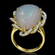 13.72ct Opal Ring with 0.19tct Diamonds set in 14K Yellow Gold