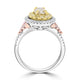 1.04ct Fancy Ring with 0.82tct Diamonds set in 14K Two Tone Gold