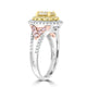 1.04ct Fancy Ring with 0.82tct Diamonds set in 14K Two Tone Gold