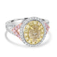 1.04ct Fancy Ring with 0.82tct Diamonds set in 14K Two Tone Gold