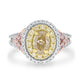 1.04ct Fancy Ring with 0.82tct Diamonds set in 14K Two Tone Gold