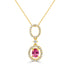 0.46ct Spinel Pendant with 0.23tct Diamonds set in 14K Yellow Gold