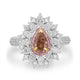 0.51ct  Diamond Rings with 1.52tct Diamond set in 14K White Gold