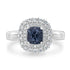 1.15ct Spinel Ring with 0.4tct Diamonds set in 14K White Gold