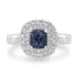 1.15ct Spinel Ring with 0.4tct Diamonds set in 14K White Gold