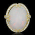 9.82ct Opal Ring with 0.68tct Diamonds set in 14K Yellow Gold