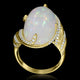 9.28ct Opal Ring with 0.36tct Diamonds set in 14K Yellow Gold