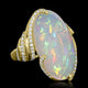 9.28ct Opal Ring with 0.36tct Diamonds set in 14K Yellow Gold