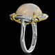 9.35ct Opal Ring with 0.16tct Diamonds set in 14K Two Tone Gold