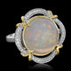 9.35ct Opal Ring with 0.16tct Diamonds set in 14K Two Tone Gold
