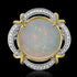 9.35ct Opal Ring with 0.16tct Diamonds set in 14K Two Tone Gold