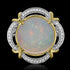 9.35ct Opal Ring with 0.16tct Diamonds set in 14K Two Tone Gold