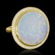 15.33ct Opal Ring with 0.25tct Diamonds set in 14K Yellow Gold