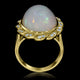 11.38ct Opal Ring with 0.27tct Diamonds set in 14K Yellow Gold