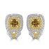 0.48tct Orange Diamond Earring with 0.64tct Diamonds set in 14K Two Tone Gold