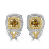 0.48tct Orange Diamond Earring with 0.64tct Diamonds set in 14K Two Tone Gold