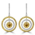 0.48tct Orange Diamond Earring with 2.49tct Diamonds set in 14K Two Tone Gold