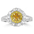 0.39ct Orange Diamond Rings with 0.98tct Diamond set in 14K Two Tone Gold