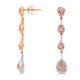 0.68tct Pink Diamond Earring with 0.82tct Diamonds set in 14K Two Tone Gold