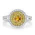 0.23ct Orange Diamond Rings with 0.73tct Diamond set in 14K White Gold