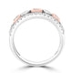 0.34tct Pink Diamond Ring with 0.66tct Diamonds set in 14K Two Tone Gold
