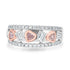 0.34tct Pink Diamond Ring with 0.66tct Diamonds set in 14K Two Tone Gold