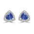 0.95ct Tanzanite Earrings with 0.22tct Diamond set in 14K White Gold