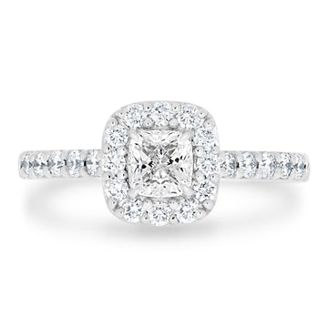 0.52ct Diamond Ring with 0.51tct Diamonds set in 950 Platinum