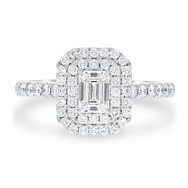 0.5ct Diamond Ring with 0.58tct Diamonds set in 950 Platinum
