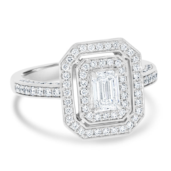 0.52ct Diamond Ring with 0.52tct Diamonds set in 950 Platinum