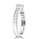 0.51ct Diamond Ring with 0.49tct Diamonds set in 950 Platinum